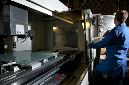 Thompson Precision team member with CNC Scanner