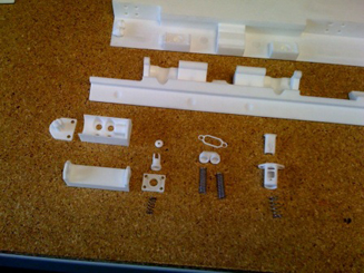 Rapid prototype hinge components 