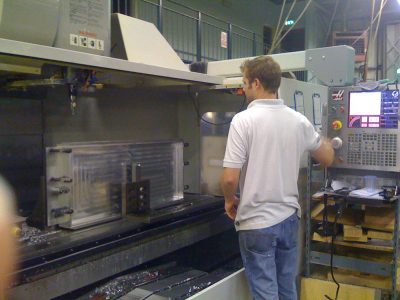 High precision engineer at work